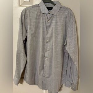 1901 Blue Casual Button Down Shirt with Relaxed Fit